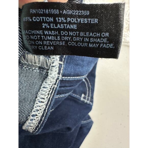 Generation Kiss Dolls Kill Acid Washed Flare Denim Jeans Women XXL Cut Out Waist - Picture 8 of 8